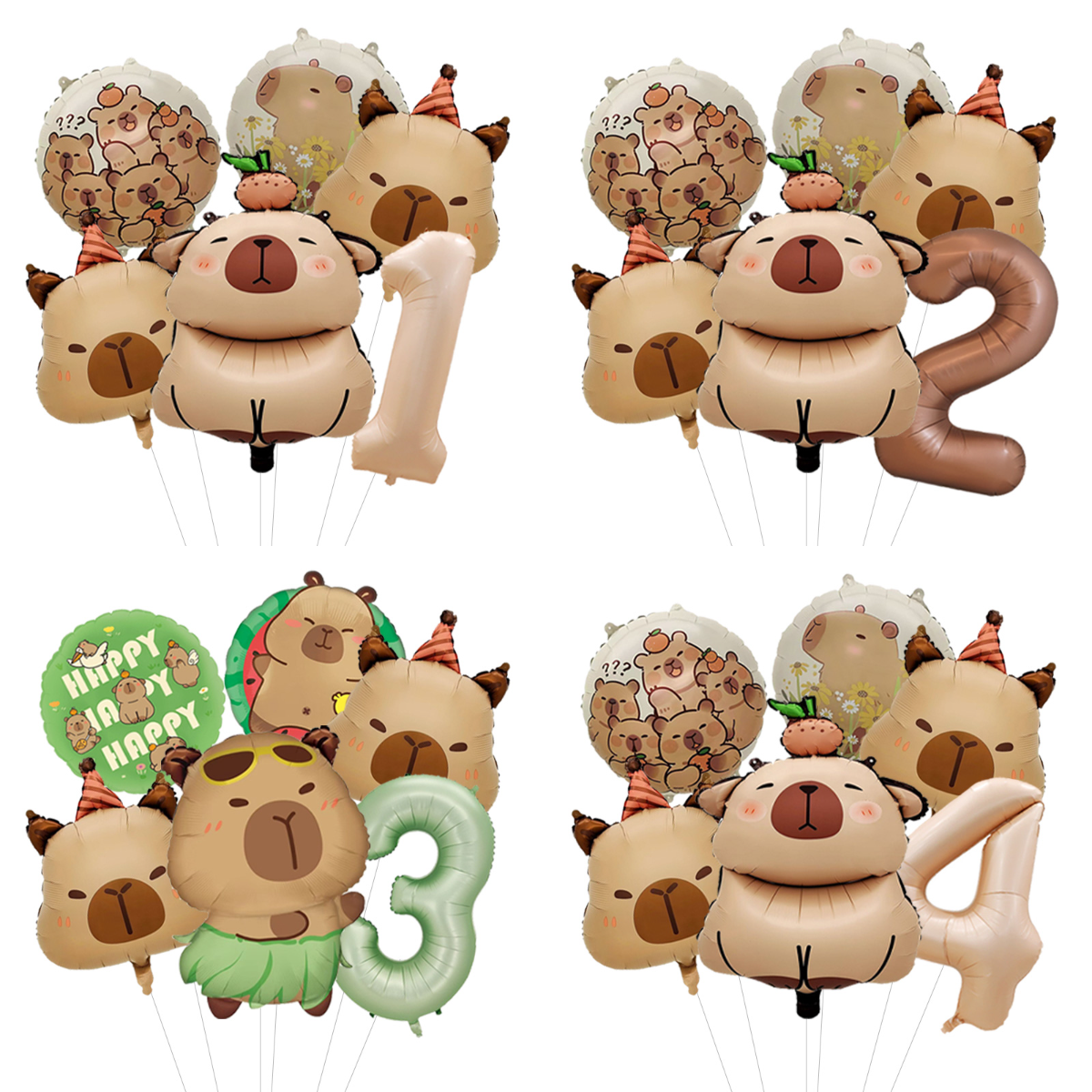 Interior Design Years Of School - Creative Capybara Design Balloon Set Bright