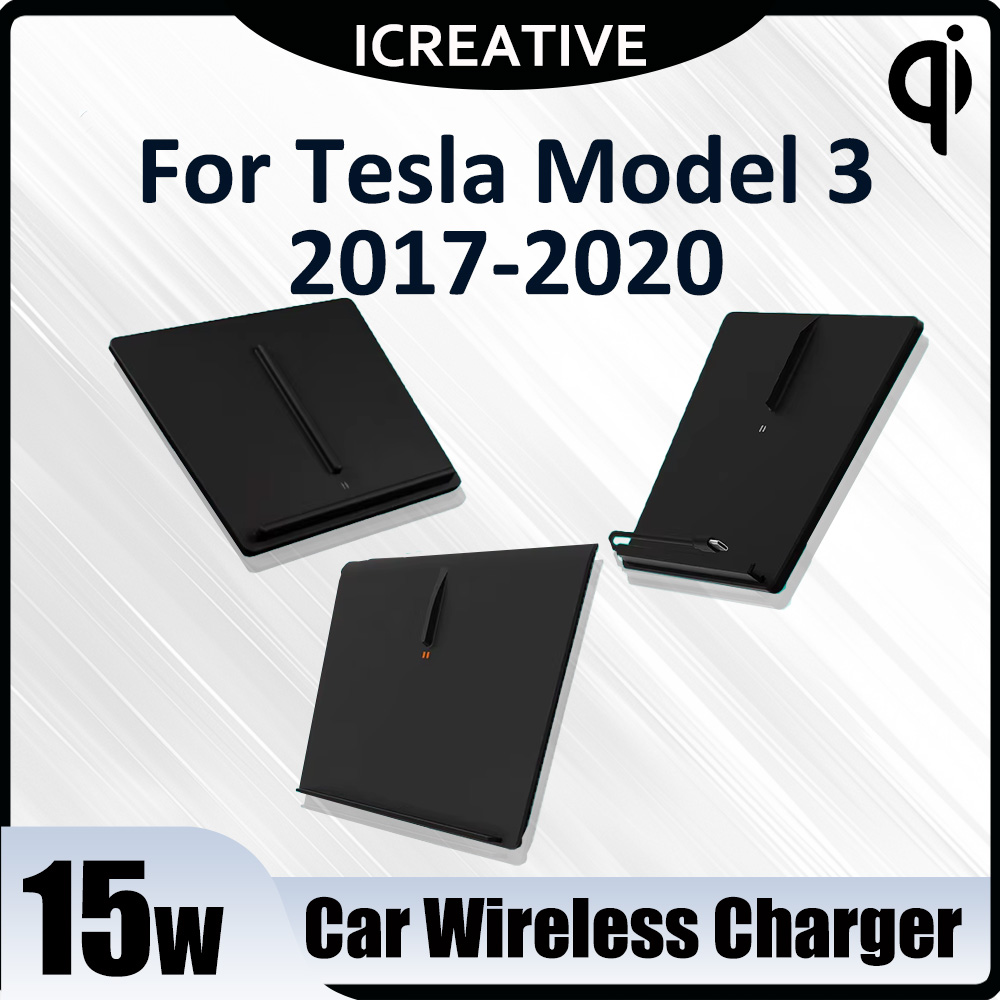 Wireless Car Charger for Tesla - Interior Design Mockup recension och pris