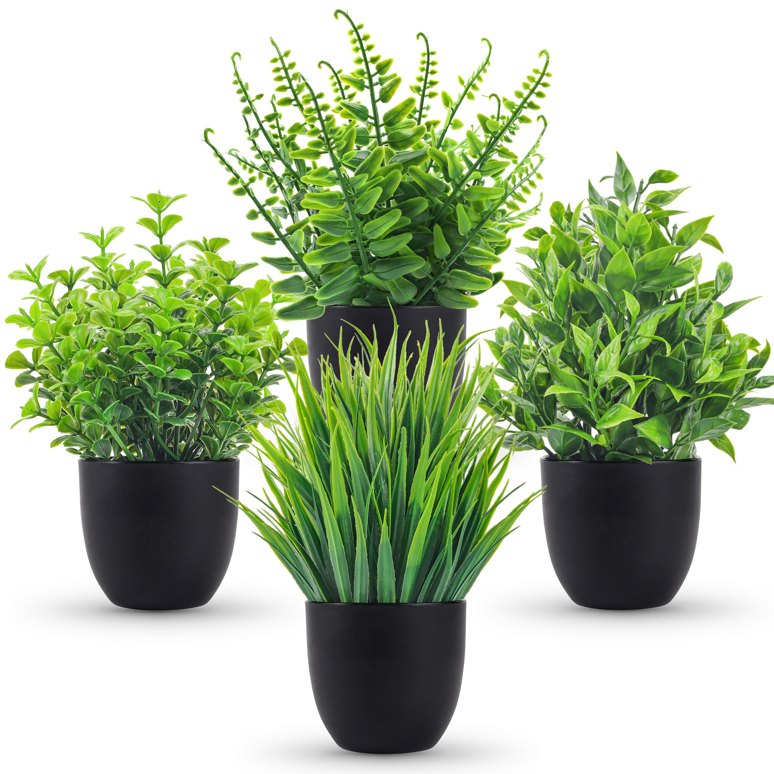 4 Packs Fake Plants Artificial - Interior Design Office recension och pris