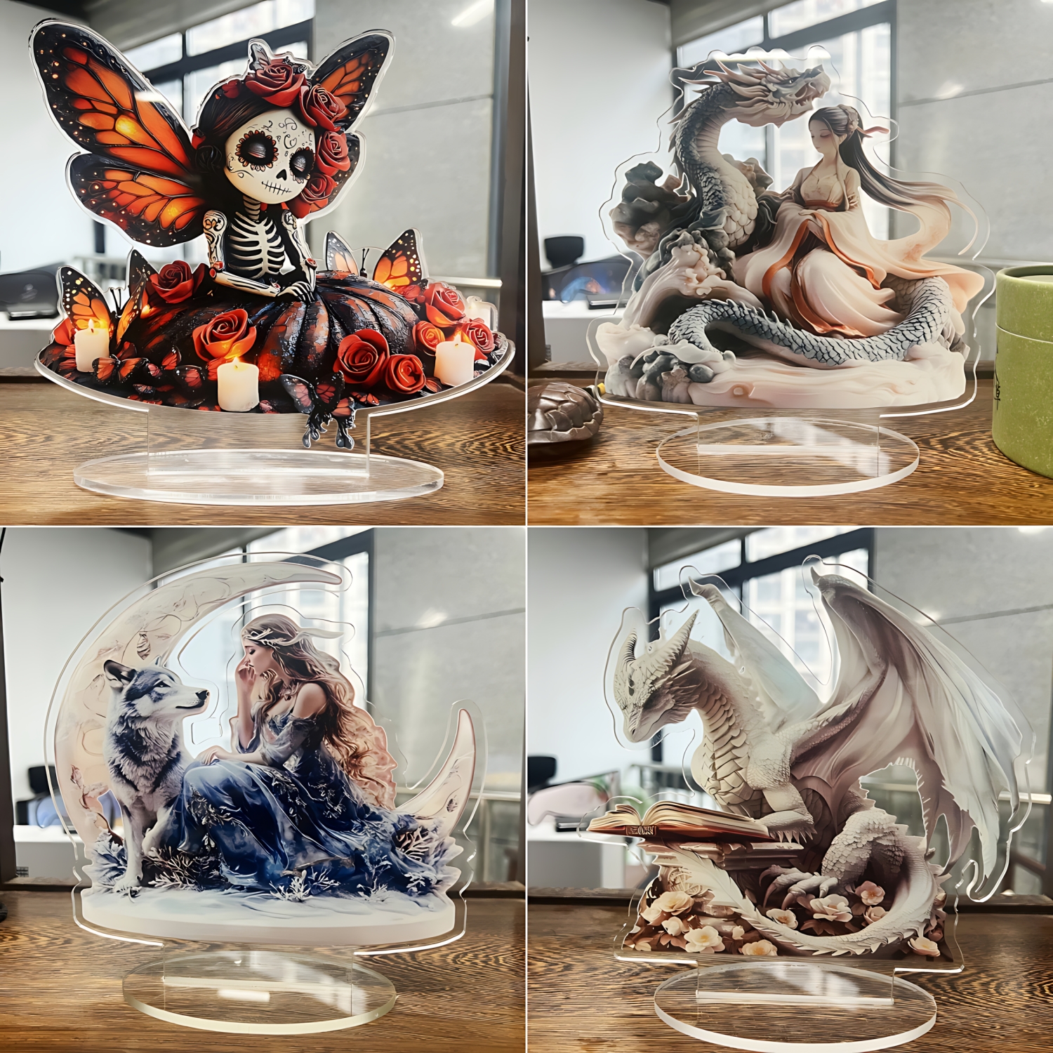 Two Tigers Statue,2D Flat Anim - Interior Design Office recension och pris