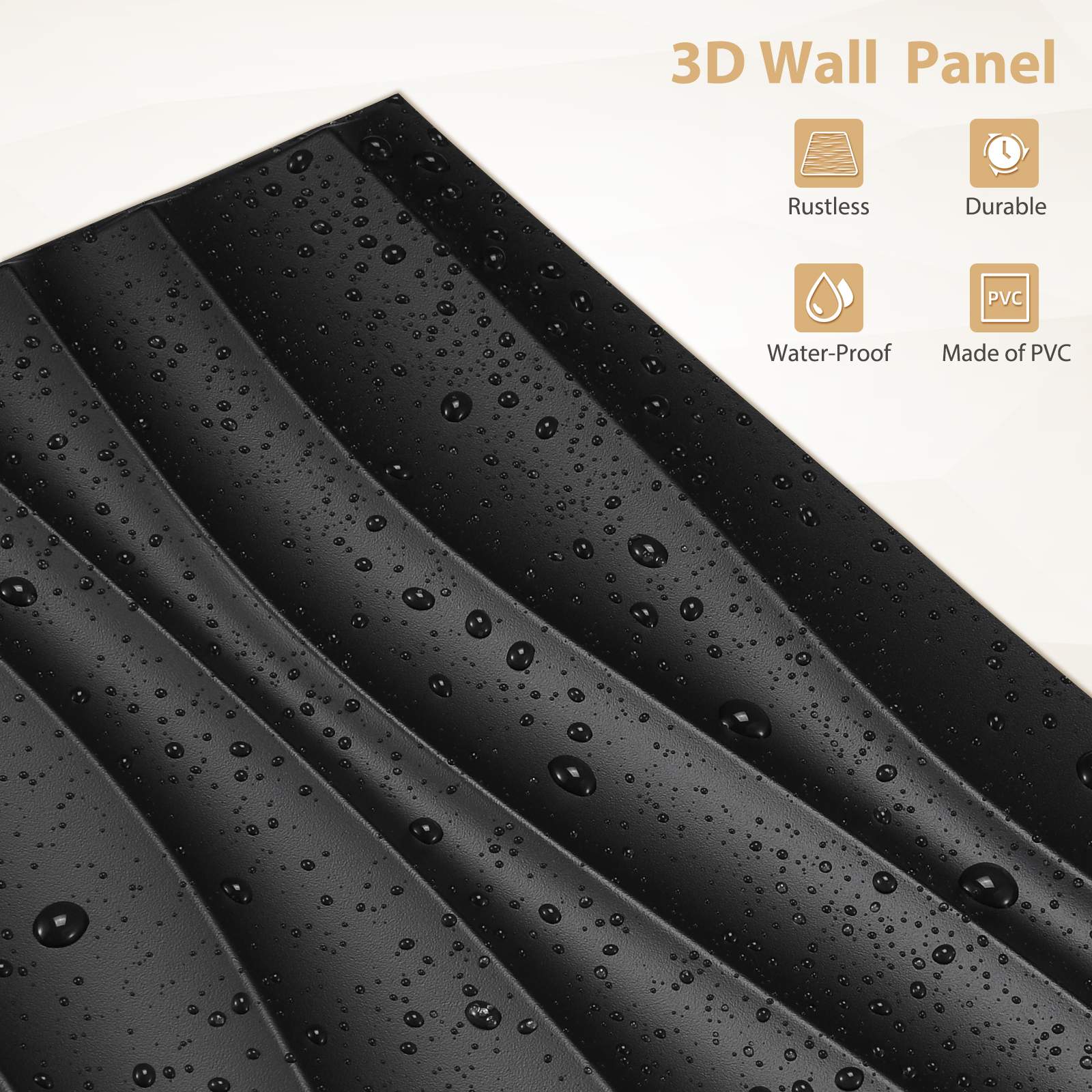 3D Wall Panels PVC Wave Design - Interior Design With Wallpaper recension och pris