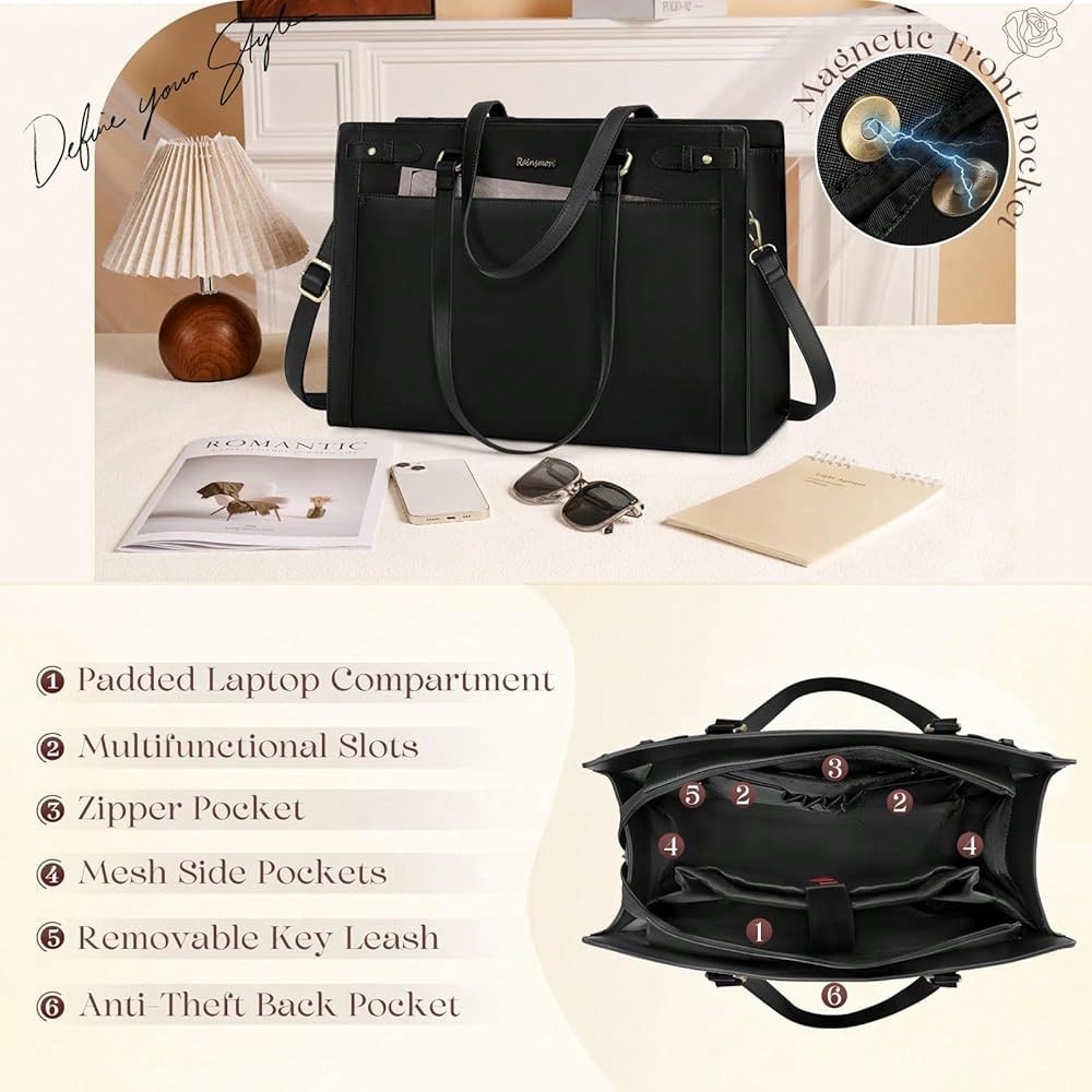 Laptop Bag For Women 15.6 Inch - Interior Design Office recension och pris