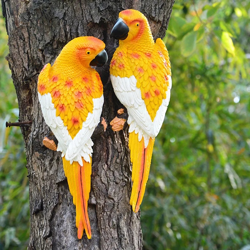 Resin Parrot Statue Wall Mount - Interior Design Office recension och pris