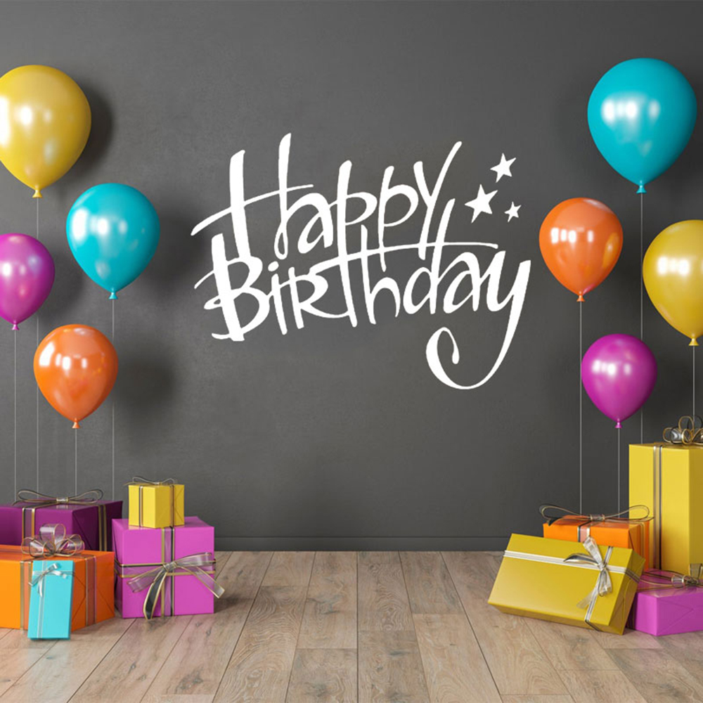 Happy Birthday Lettering Stars - Interior Design Years Of School recension och pris