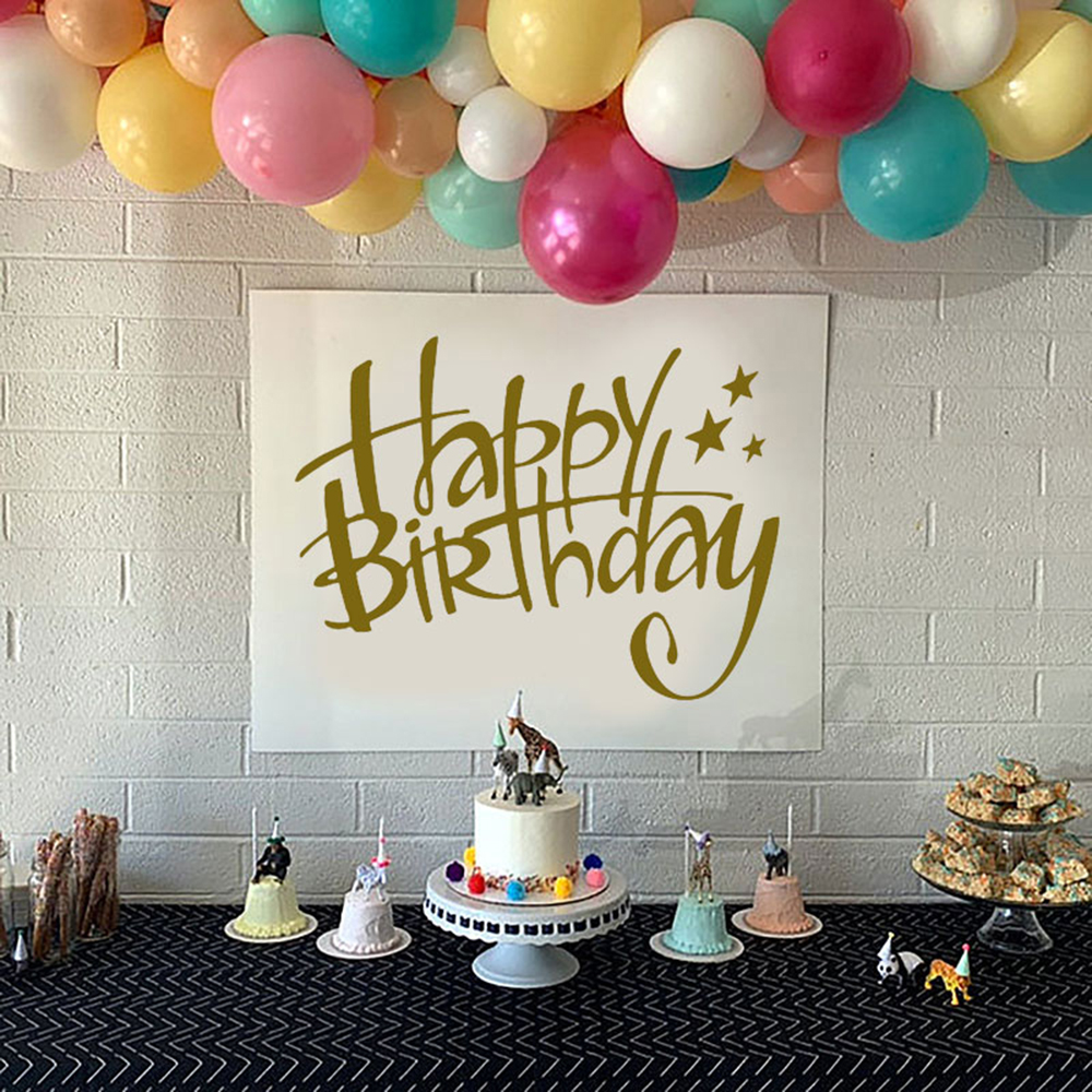 Happy Birthday Lettering Stars - Interior Design Years Of School recension och pris