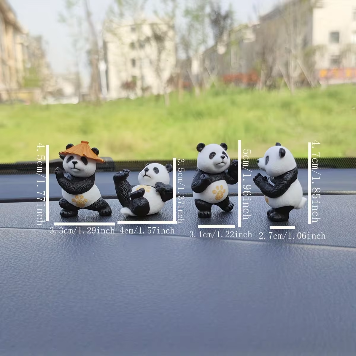 4pcs/set Panda Design Car Orna - Interior Design Years Of School recension och pris