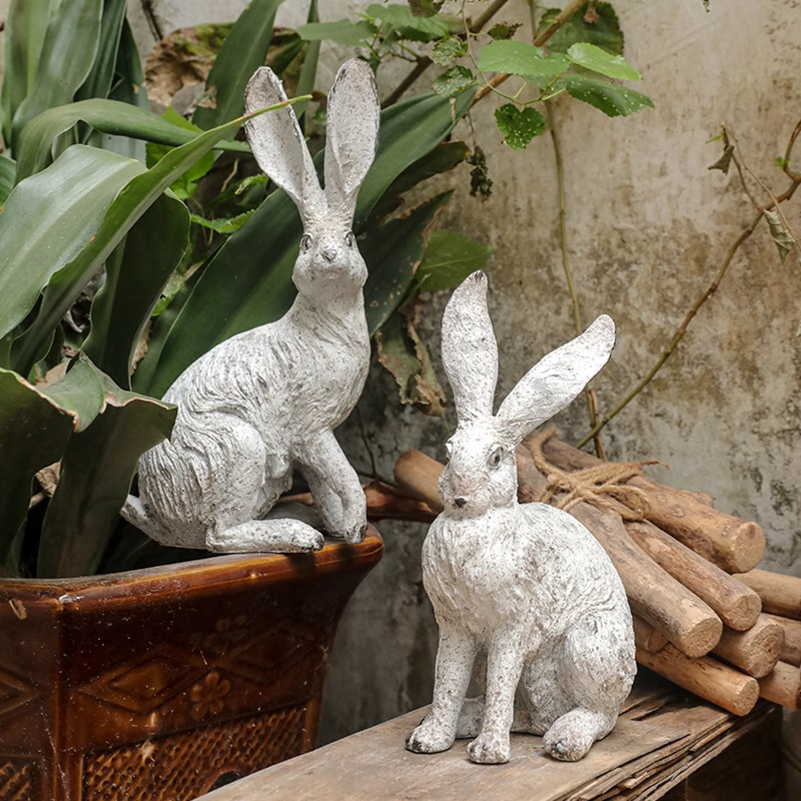 2Pcs Garden Statues Rabbit Sta - Interior Design Office recension och pris