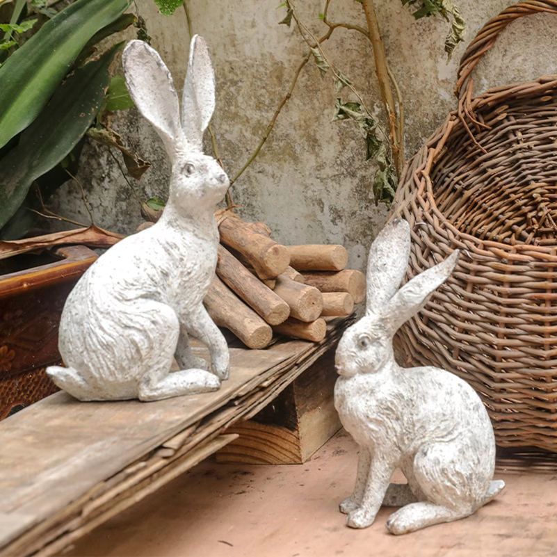 2Pcs Garden Statues Rabbit Sta - Interior Design Office recension och pris