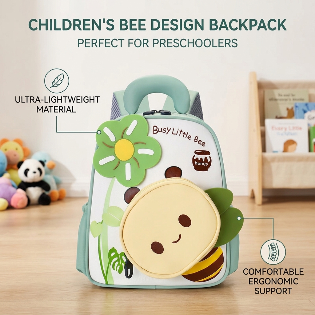Kids Backpack Cartoon Bees Des - Interior Design Years Of School recension och pris