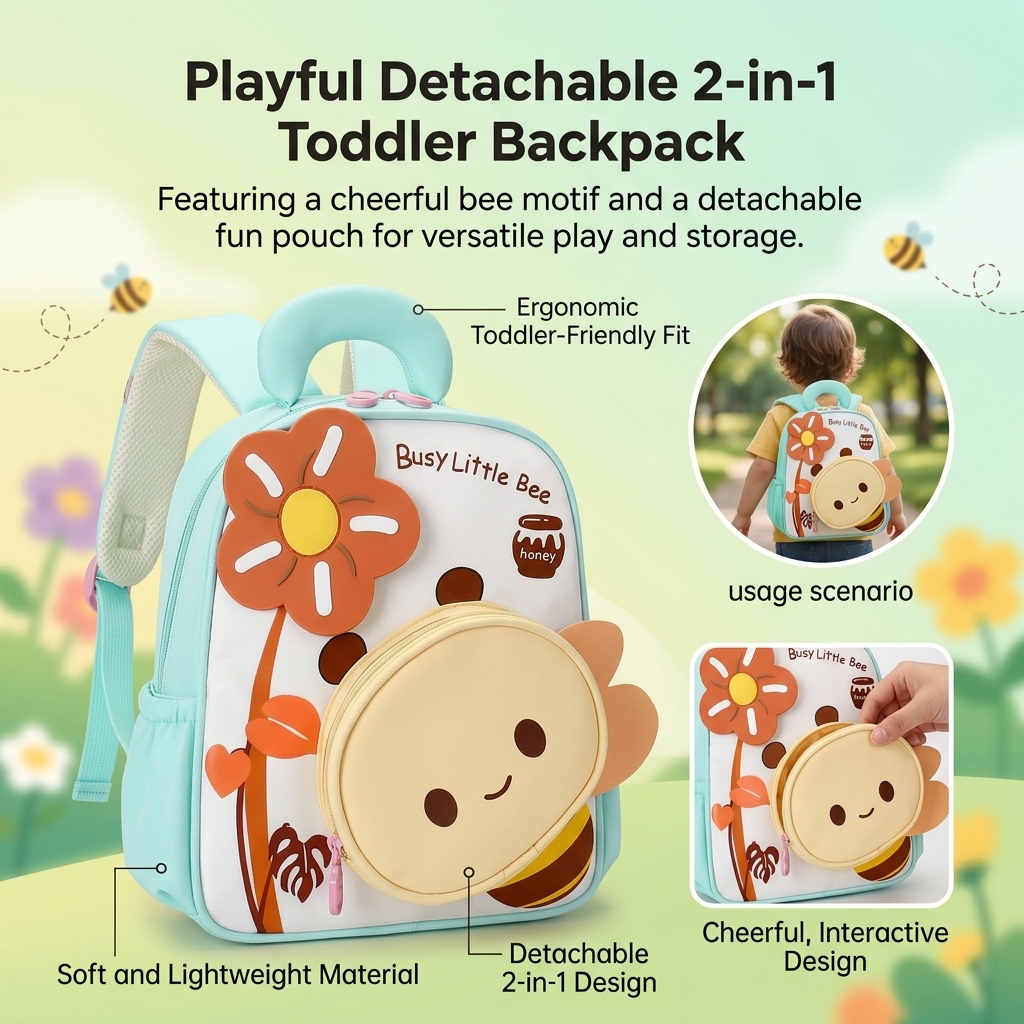 Kids Backpack Cartoon Bees Des - Interior Design Years Of School recension och pris