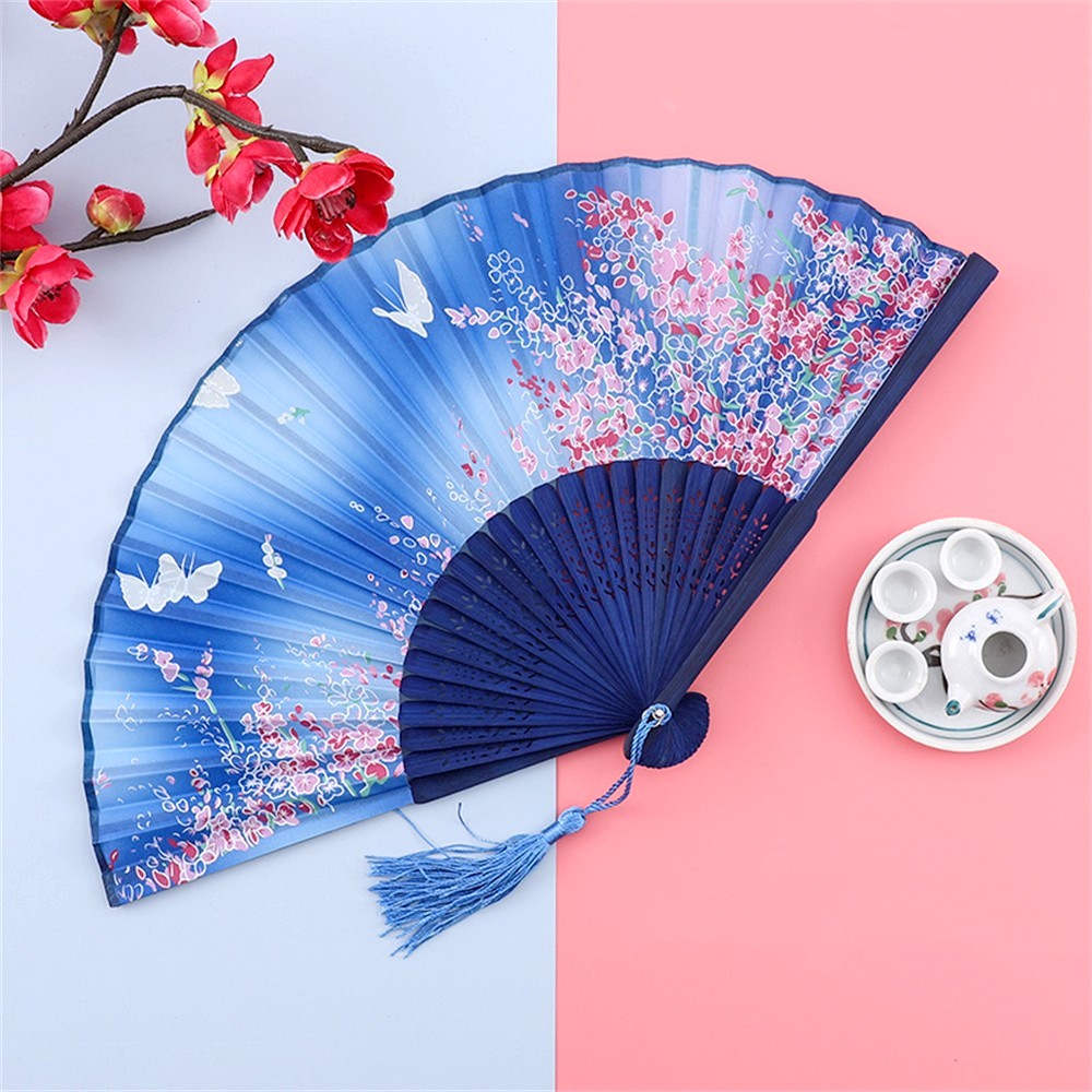 Vintage Silk Folding Hand Fan  - Interior Design Japan recension och pris