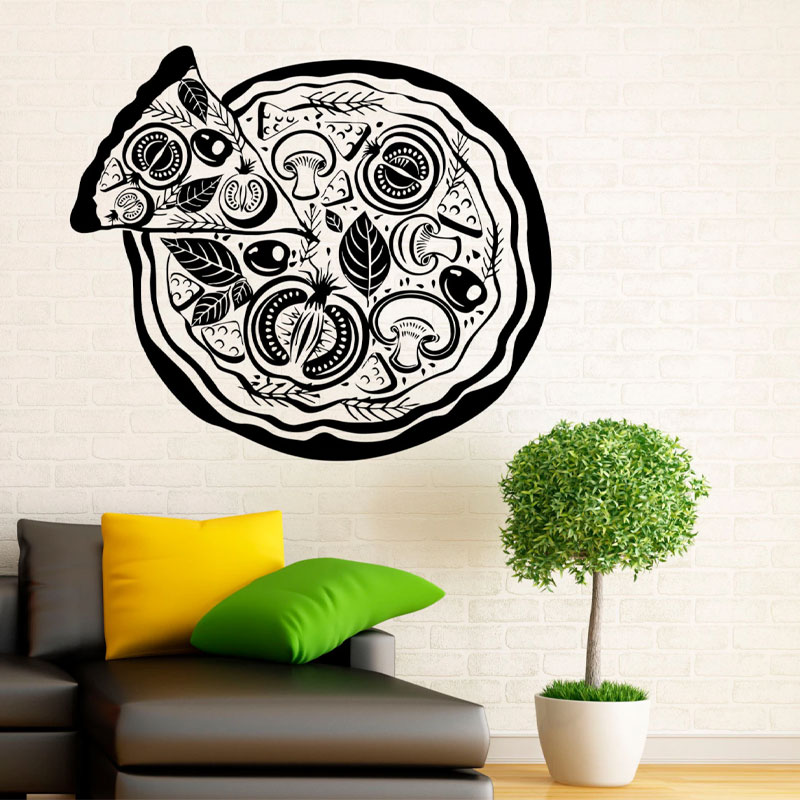 Pizza Wall Vinyl Decal Pizzeri - Interior Design With Wallpaper recension och pris