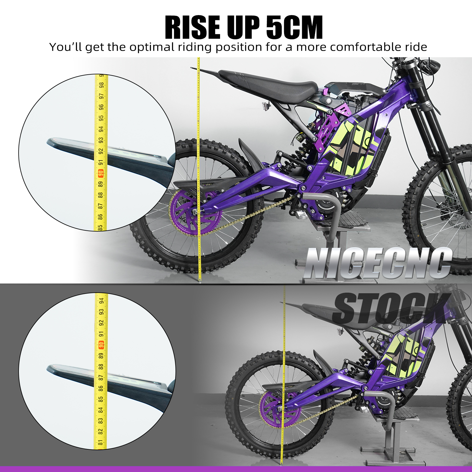 NICENCNC Seat Riser For Surron - Interior Design Mockup recension och pris