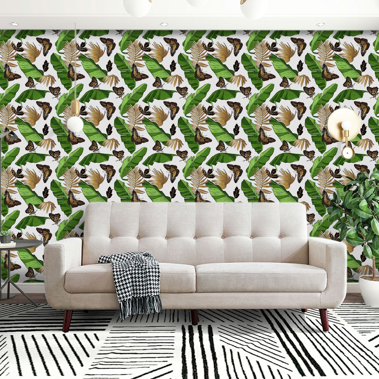 Peel and Stick Botanical Wall  - Interior Design With Wallpaper recension och pris
